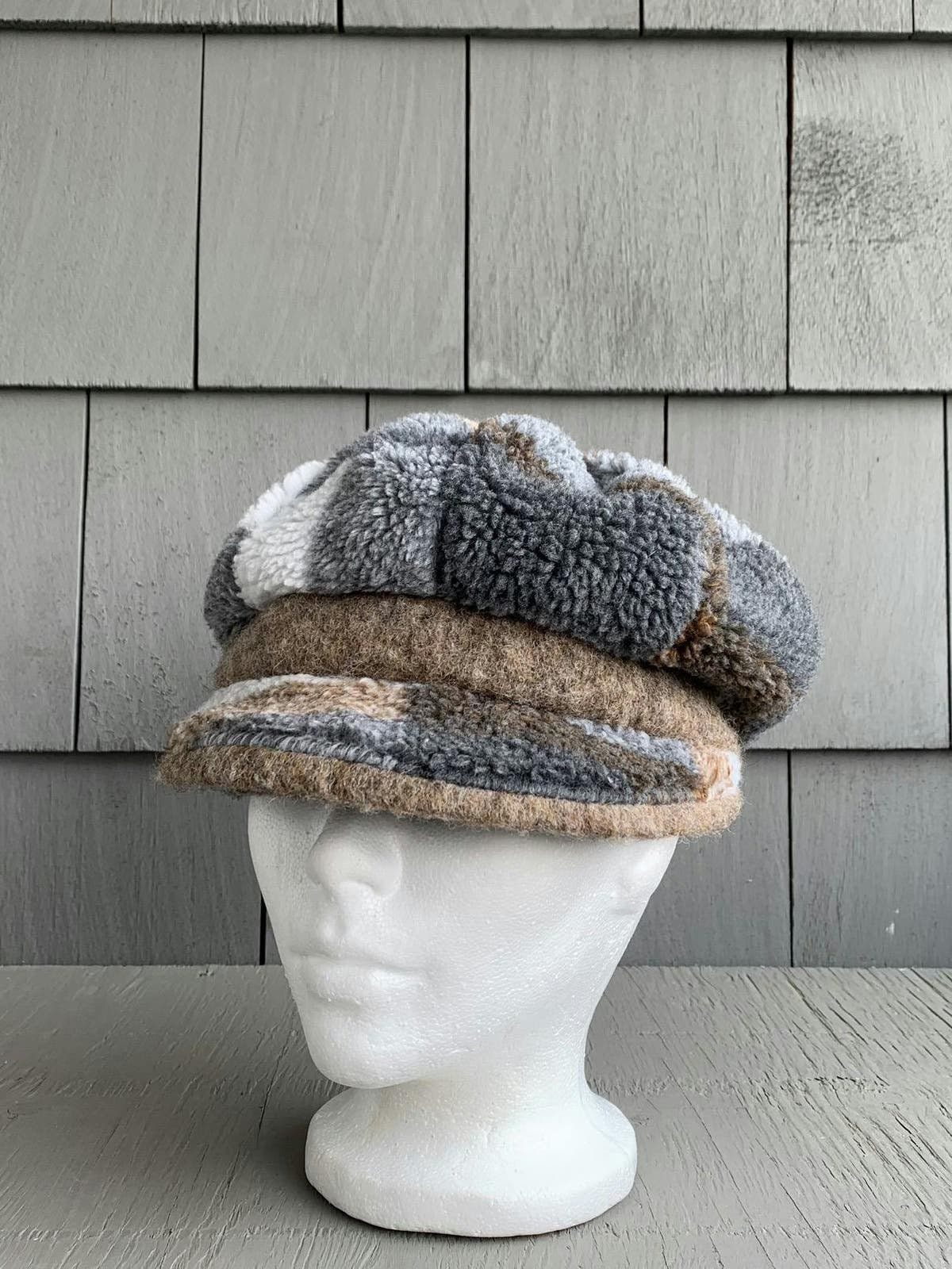 2000s Newsboy Cap Y2K Vintage Wool Slouchy Hat Camp Ivy Flat