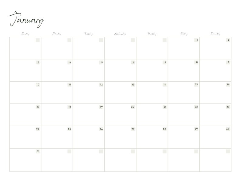 Digital 2023 Yearly Calendar Instant Download Room - Etsy UK