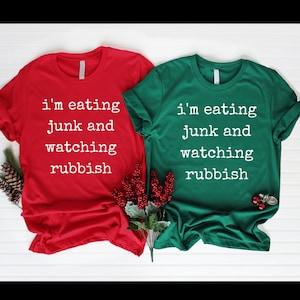 Home Alone SVG PNG | Funny Christmas Shirt Design for Cricut & Silhouette | I’m Eating Junk Quote, Holiday Movie Tee, Christmas Digital Down