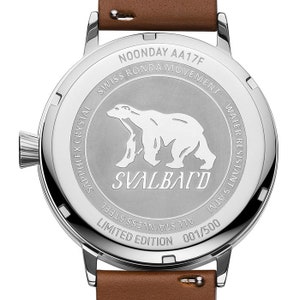 Svalbard Noonday AA17F 24 Stunden Einzeiger Doppel-Zwölf Uhr mit Schweizer Uhrwerk. Limitierte Auflage nur 500 nummerierte Uhren ist verrückt Bild 7