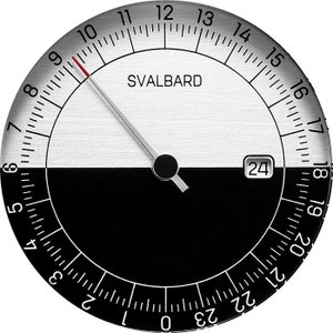 Svalbard Noonday AA17F 24 Stunden Einzeiger Doppel-Zwölf Uhr mit Schweizer Uhrwerk. Limitierte Auflage nur 500 nummerierte Uhren ist verrückt Bild 4