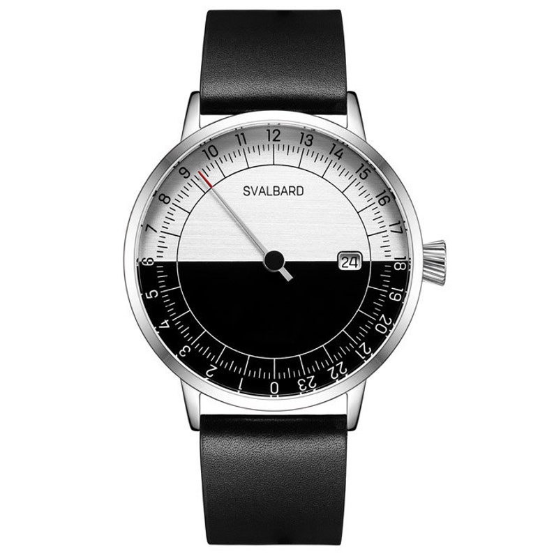 Svalbard Noonday AA17F 24 Stunden Einzeiger Doppel-Zwölf Uhr mit Schweizer Uhrwerk. Limitierte Auflage nur 500 nummerierte Uhren ist verrückt Bild 2