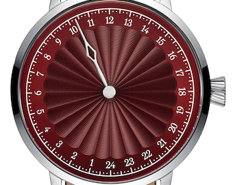Svalbard "Solfestuka" AA45 - Reloj de 24 horas con una sola manecilla y movimiento suizo. Edición limitada: solo se fabrican 500 relojes numerados.