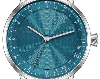 Svalbard „Solfestuka“ AA15D – 24-Stunden-Zifferblattuhr mit Schweizer Uhrwerk. Limitierte Auflage – es werden nur 500 nummerierte Uhren hergestellt.