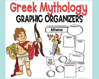Greek Gods and Goddesses Research Graphic Organizers Greek Mythology Study | Social Studies, Teachers, Learning, Education, Homeschool