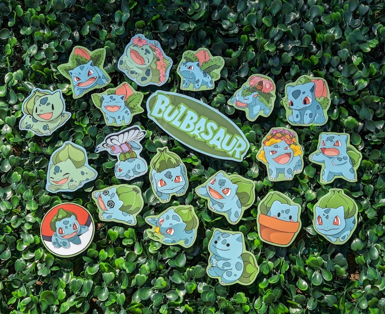 Bulbasaur Sticker Pack - 20 Pc - Etsy