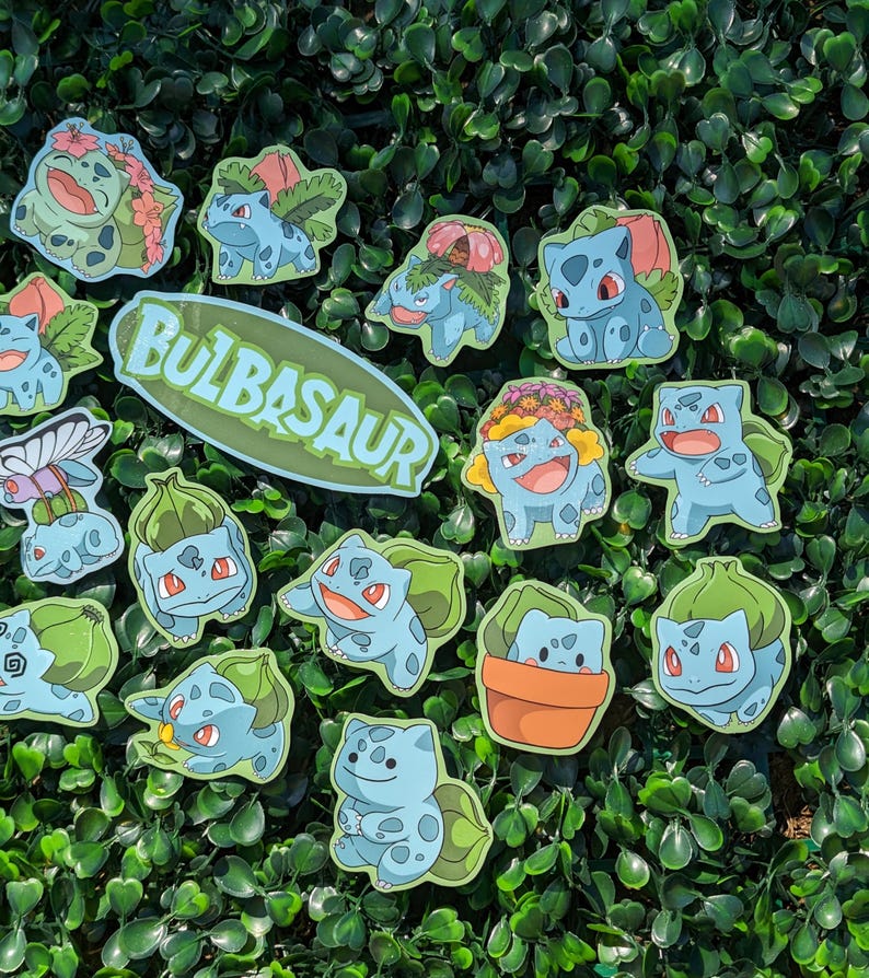 Bulbasaur Sticker Pack - 20 Pc - Etsy
