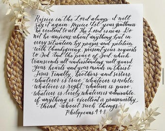 Custom Calligraphy Quotes | Custom Calligraphy Verse | Custom Calligraphy Lyrics | Hand-lettered Love Letter | Unique Gifts | Handwritten