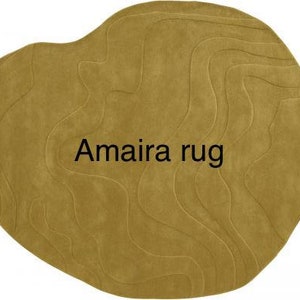 Wave Hand Tufted Irregular Shape Rug Hand tuft rug Kidney shaped rug Alternative High low pile Hand tuft White Rug Designer Rug handmade rug