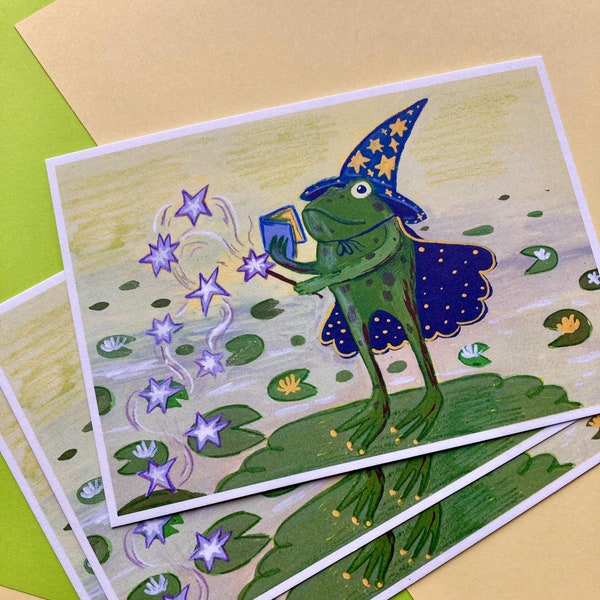Frog Wizard | Fine Art Print | 5x7 inches