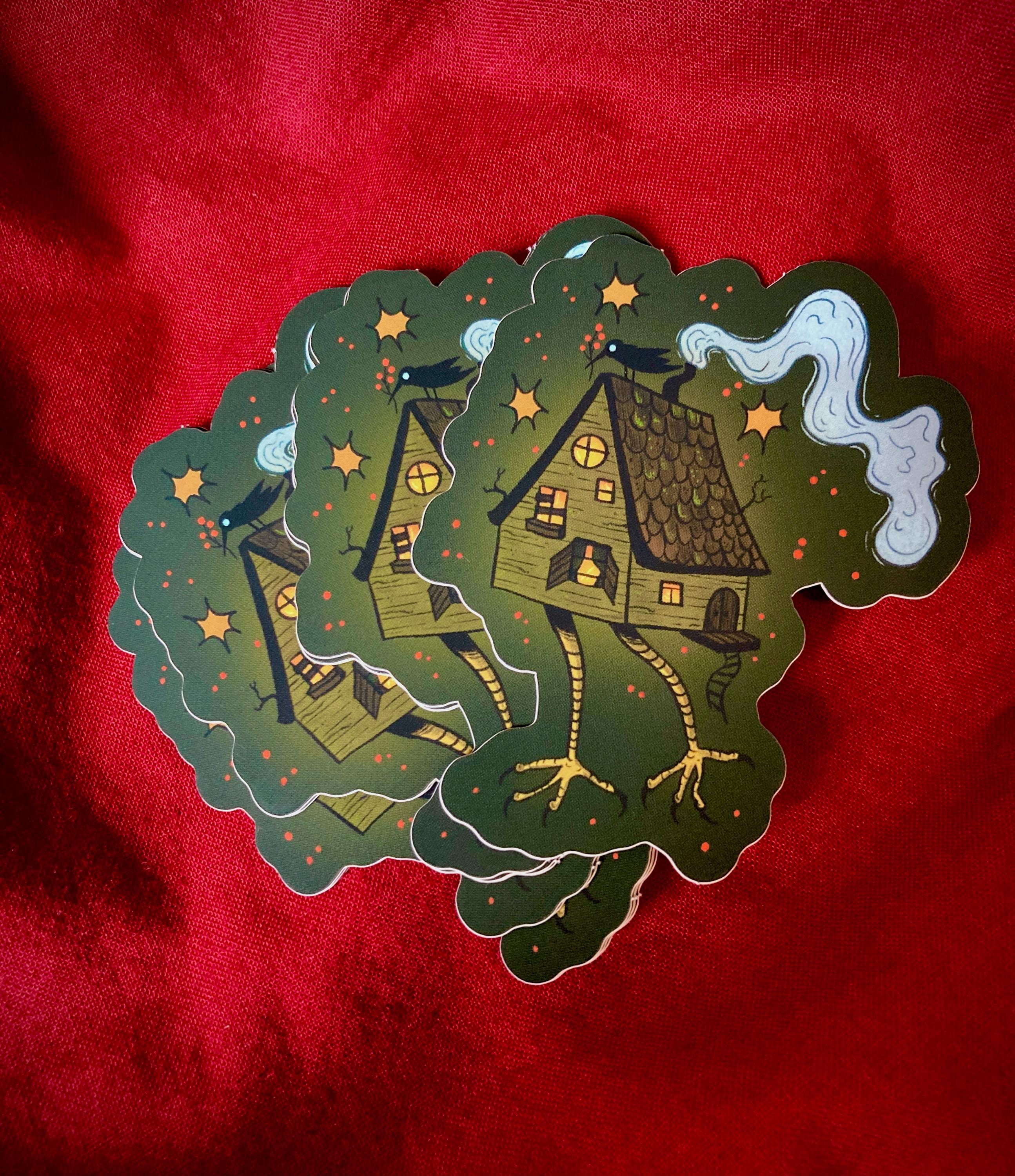 Baba Yaga's House, Matte Vinyl Sticker
