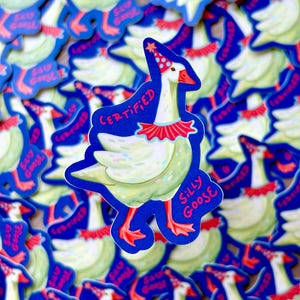 Certified Silly Goose, Matte Vinyl Sticker
