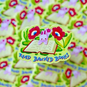 Read Banned Books, Matte Vinyl Sticker
