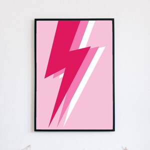 Lightning Bolt Wall Print | Dorm Room | Bedroom | Wall Art | VSCO | Teen Girls | Digital Art Download | Printable Wall Art
