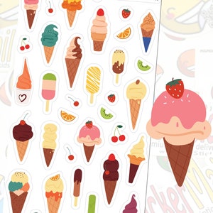 Tiny Simple Ice cream Drawing Colorful Sticker for Sale by mini