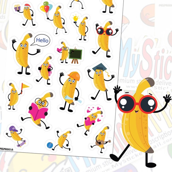 Banana Sticker Etsy
