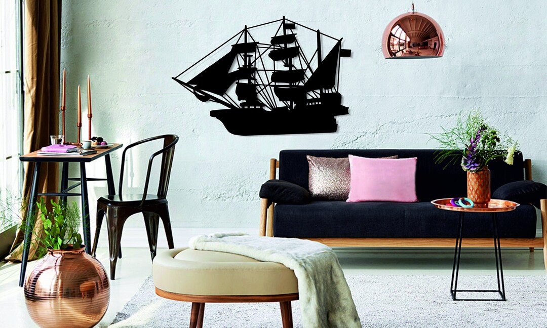 Metal Boat Wall Art,sailboat Metal Wall Art,ship Metal Wall Decor,nautical Ship Metal Wall Art