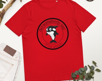 Orca whale Tshirt- Short SleeveUnisex organic cotton t-shirt