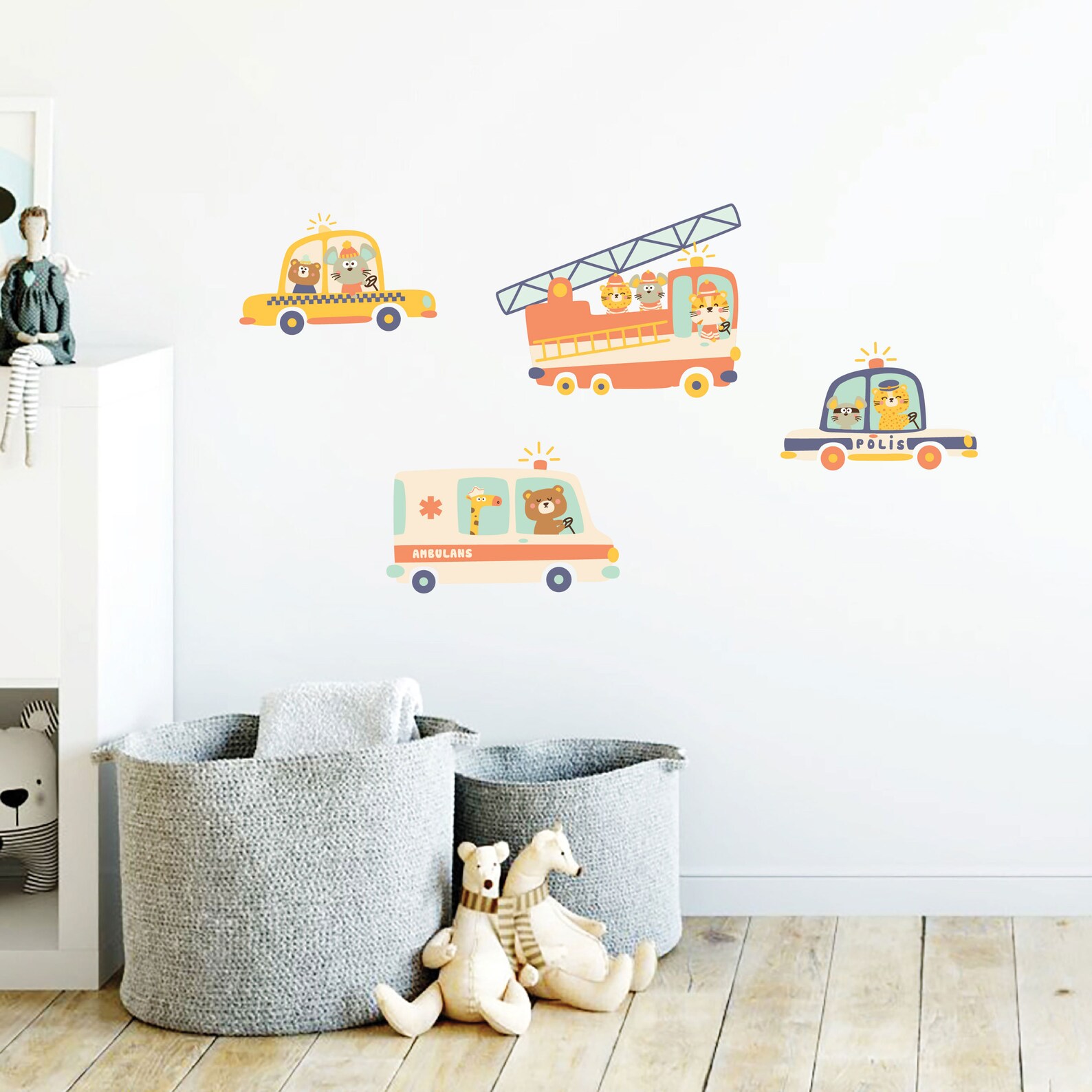 Mount Rescue Wall Sticker Emergency Vehicle Wall Sticker, Rescue Vehicle Wall Decal, Fire Truck ...