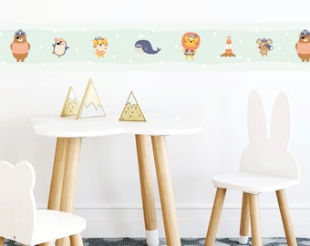 Pirate Wall Border Sticker, Pirate Kids Wall Border Decal, Nautical Kids Wall Decal, Kids Bedroom Decor, Nursery Wall Decor, Boys Room Decor