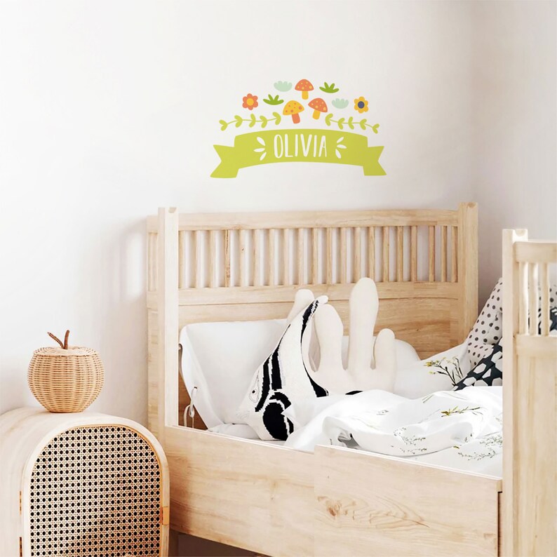 Personalized Name Wall Decal Name Wall Sticker Pastoral Wall Etsy