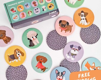 Peter Pauper Press Dogs Memory Match Game – 72 Karten Für Kinder & Familie