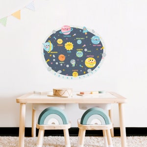 Solar System Wall Decal: Peel and Stick Planet Stickers
