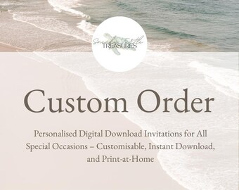 Custom Event Invitation + Evite Sizes: Personalized Digital Design (Instant Download, Any Theme)