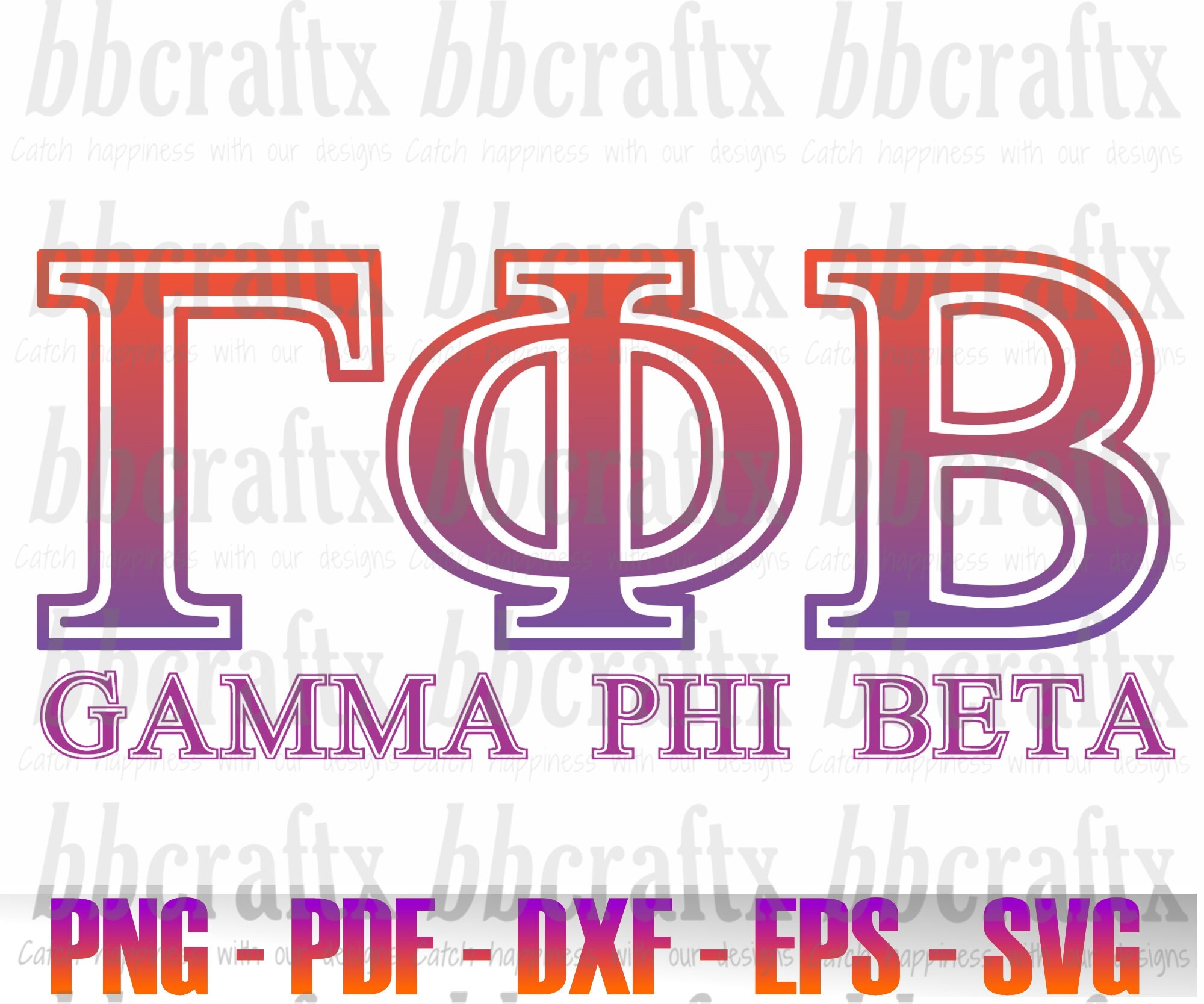 Gamma Phi Beta Svg Greek Alphabet Svg Greek Letters PNG Etsy