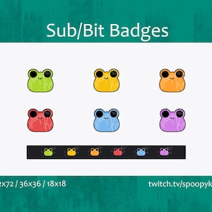 Cute Frog Sub Bit Badges