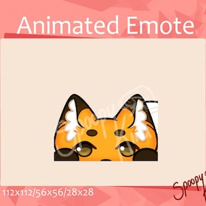 Animated Fox Lurk Twitch Discord Youtube Emote