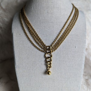 Vintage Monet Gold Tone ChainNecklace