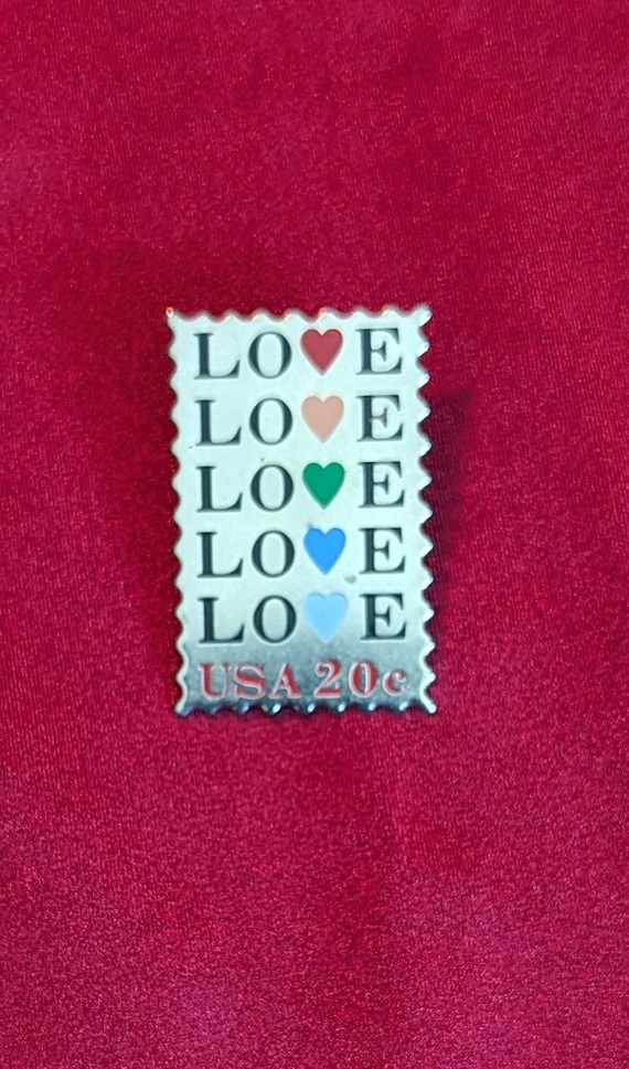 1984 "Love" stamp pin Gem