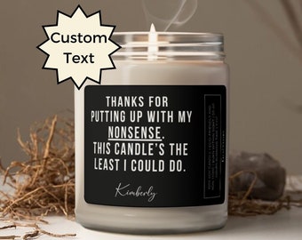 Personalized Candle for Dad, Funny Gifts for Dad, Gag Candle Gift from Son Daughter, Father's Day Candle Present, Custom Candle