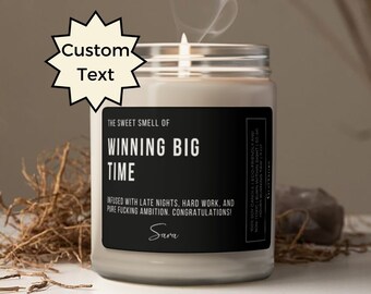 Funny Graduation Candle College Graduate Gift Nursing PhD Master's Doctorate Med Law Congratulations Gift for Friend Him Her Finally Candle