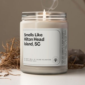 Smells Like Hilton Head Island South Carolina Soy Wax Candle, Hilton Head South Carolina Gift Candle, Hilton Head Decoration, 9oz. Candle