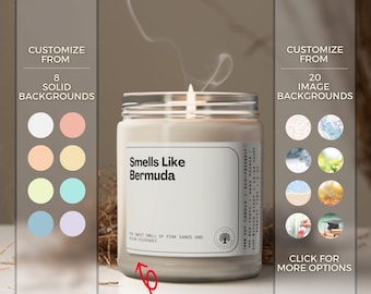 Smells Like Bermuda Soy Wax Candle, Bermuda Vacation Souvenir, Bermuda Lover Gift, Bermuda Decoration, Eco Friendly 9oz. Candle Gift