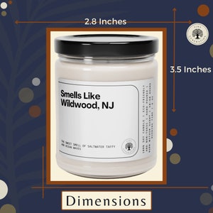 Smells Like Wildwood New Jersey Soy Wax Candle, Wildwood Decoration Candle, Wildwood NJ Gift, New Jersey Gift, Eco Friendly 9oz. Candle Bild 6