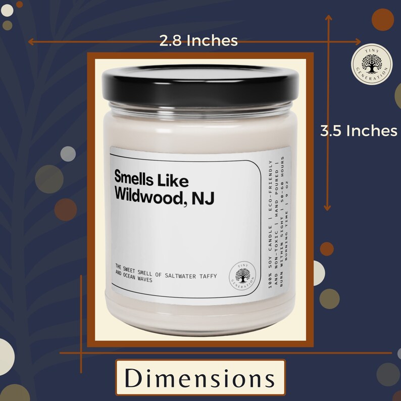 Smells Like Wildwood New Jersey Soy Wax Candle, Wildwood Decoration Candle, Wildwood NJ Gift, New Jersey Gift, Eco Friendly 9oz. Candle Bild 6