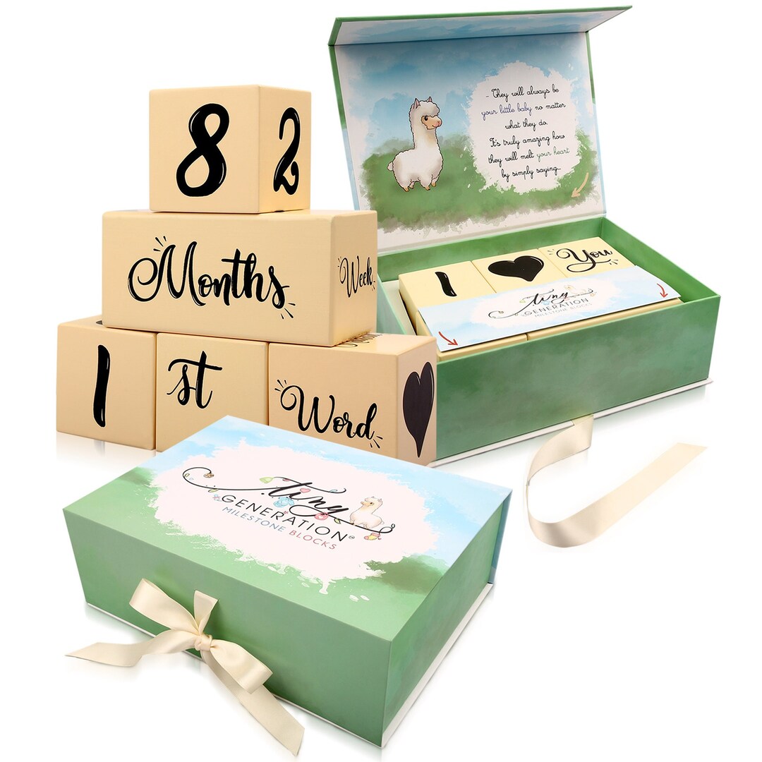 Baby Milestone Blocks | All 52 Week Combinations Plus Bonus Quotes ...