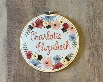 The Charlotte - Personalized Baby Name Announcement, Pregnancy Announcement, Baby Name Keepsake