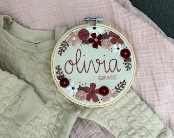 The Olivia - Personalized Baby Name Announcement, Pregnancy Announcement, Baby Keepsake