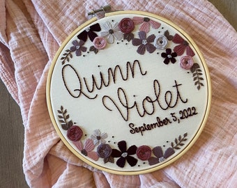 The Quinn - Personalized Baby Name Announcement, Pregnancy Announcement, Baby Name Keepsake