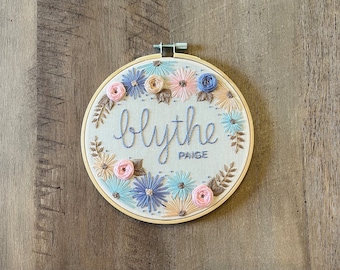 The Blythe - Personalized Baby Name Announcement, Pregnancy Announcement, Baby Name Keepsake