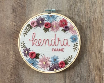 The Kendra - Personalized Baby Name Announcement, Pregnancy Announcement, Baby Name Keepsake