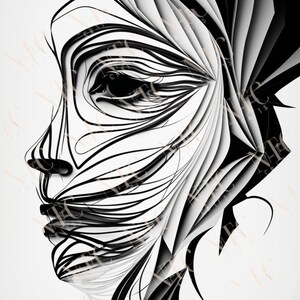 Digital Art: 3 Multi-Face Package Bundle | AI generated | Art Decoration | Printable