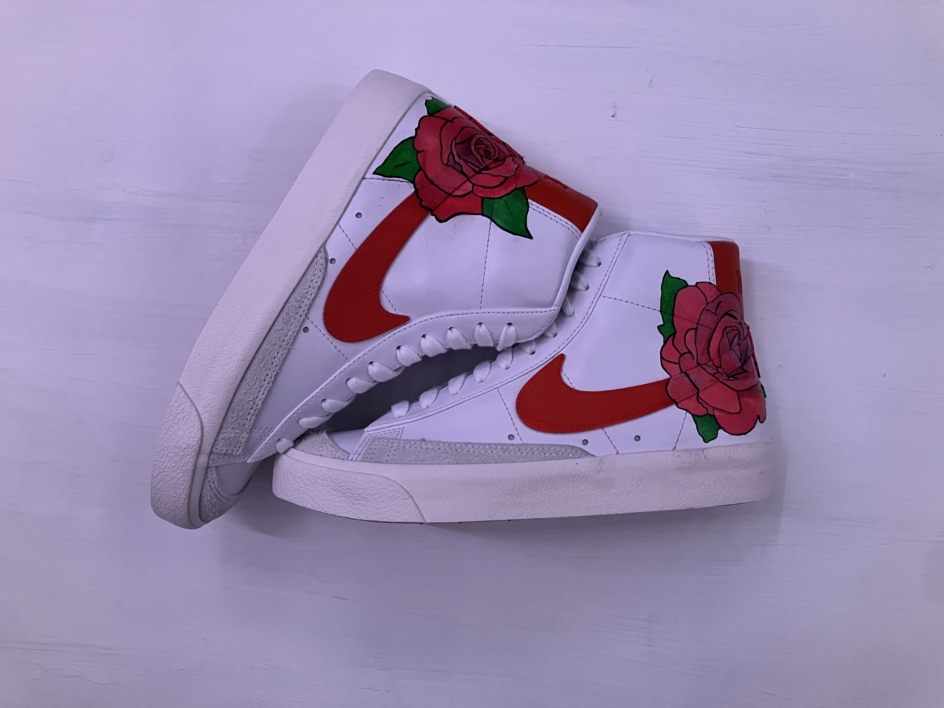 nike blazer pink flower