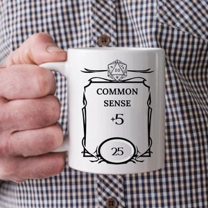 Character sheet stat mug gift for nerdy gamer gift funny mug for tabletop gamer fantasy RPG fan gift mug for son cool gift for nerdy husband