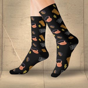 Funny socks gift for men gym junkie gift socks for brother bestfriend surprise gift cute socks for him cartoon fitness socks gym wear socks