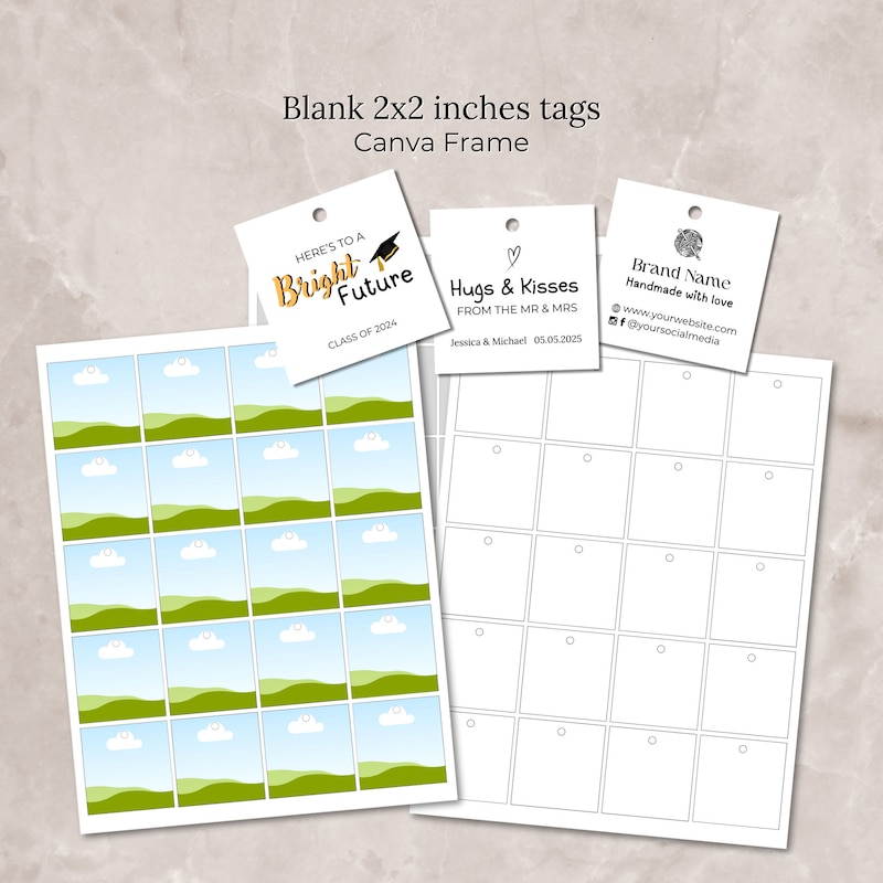 Tags Template System Blank Hang Tags - Etsy